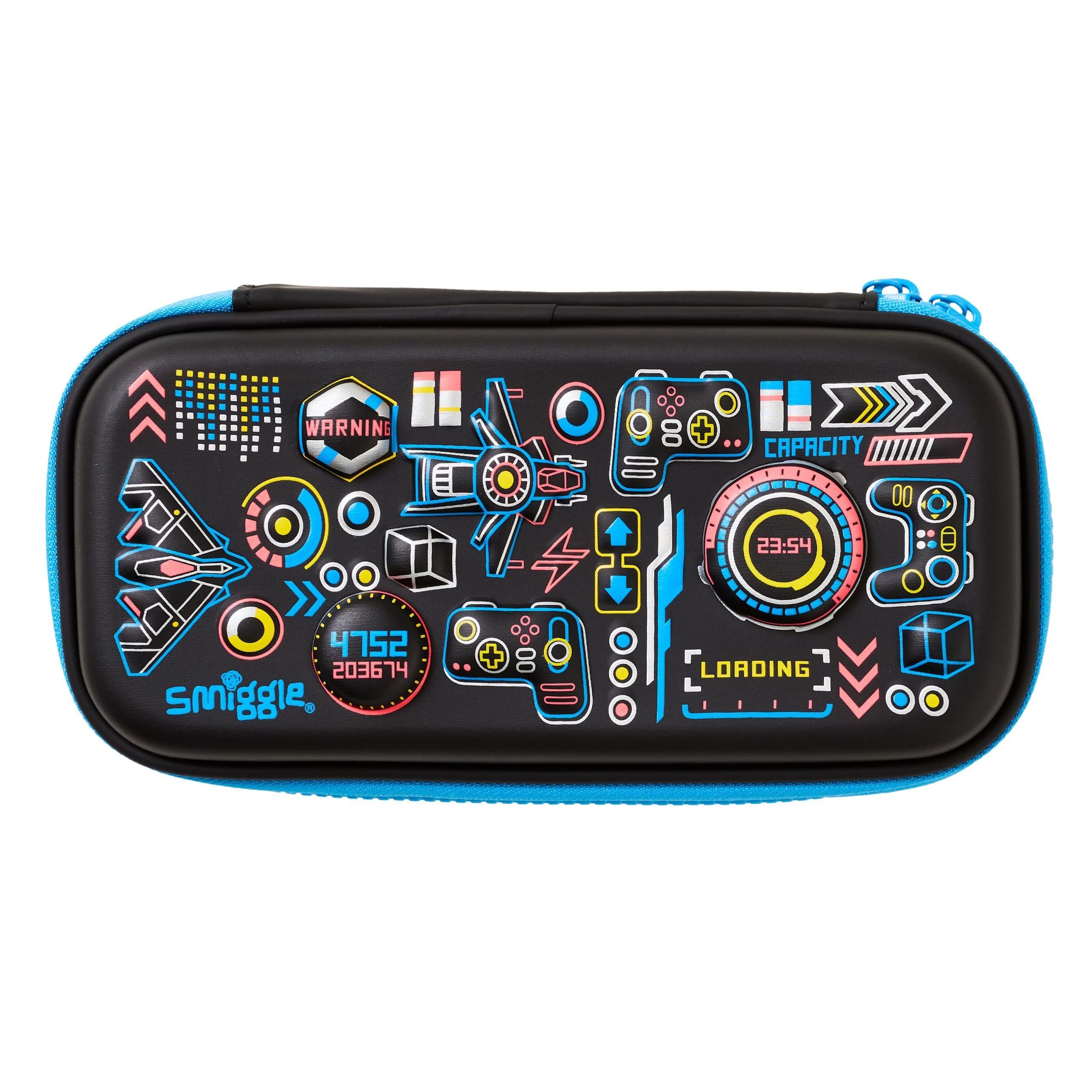 Smiggle - 3D Kabartmalı Hardtop Siyah Küçük Kalem Kutusu - Görsel 4