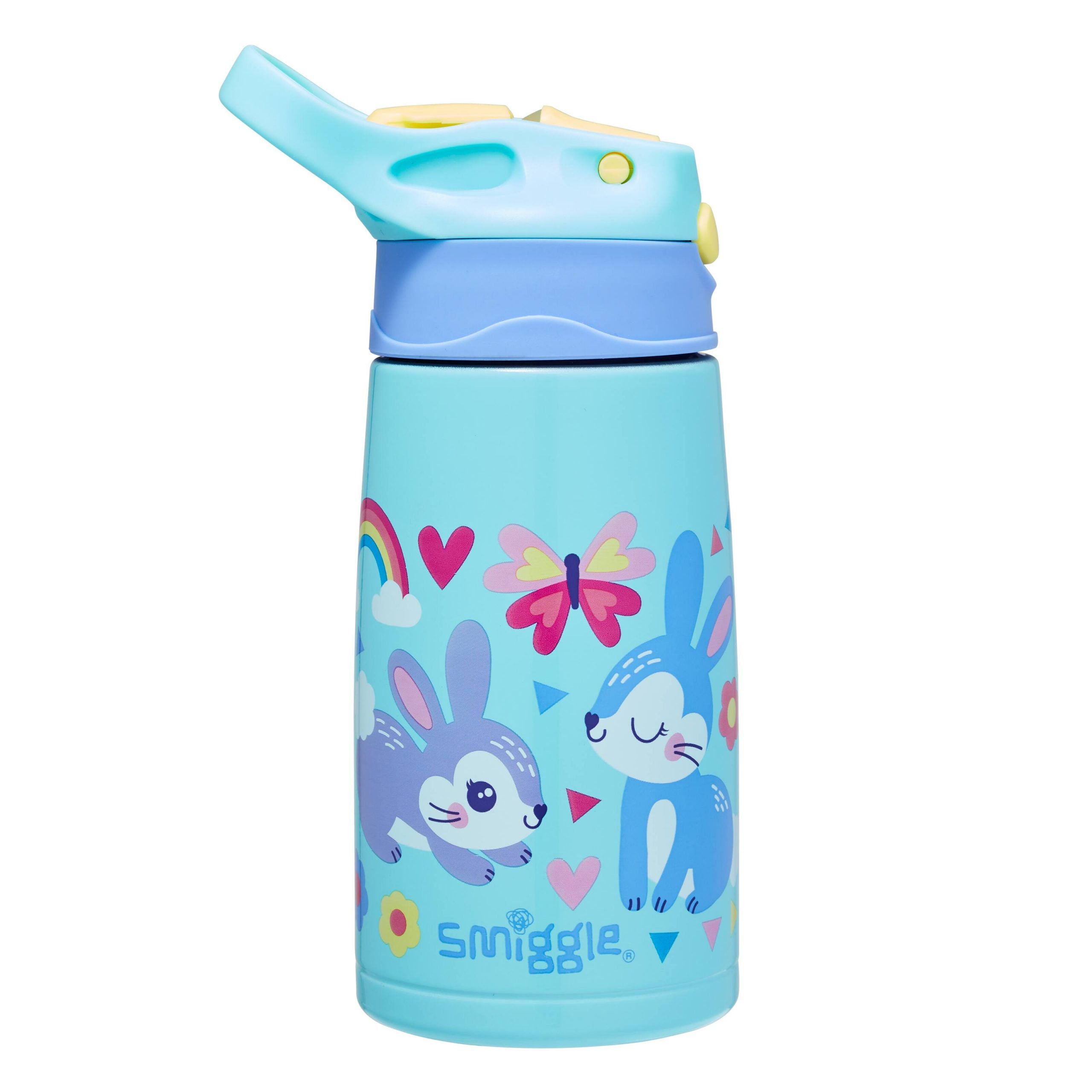 Smiggle - Animalia Junior Paslanmaz Çelik Flip Matara 400Ml