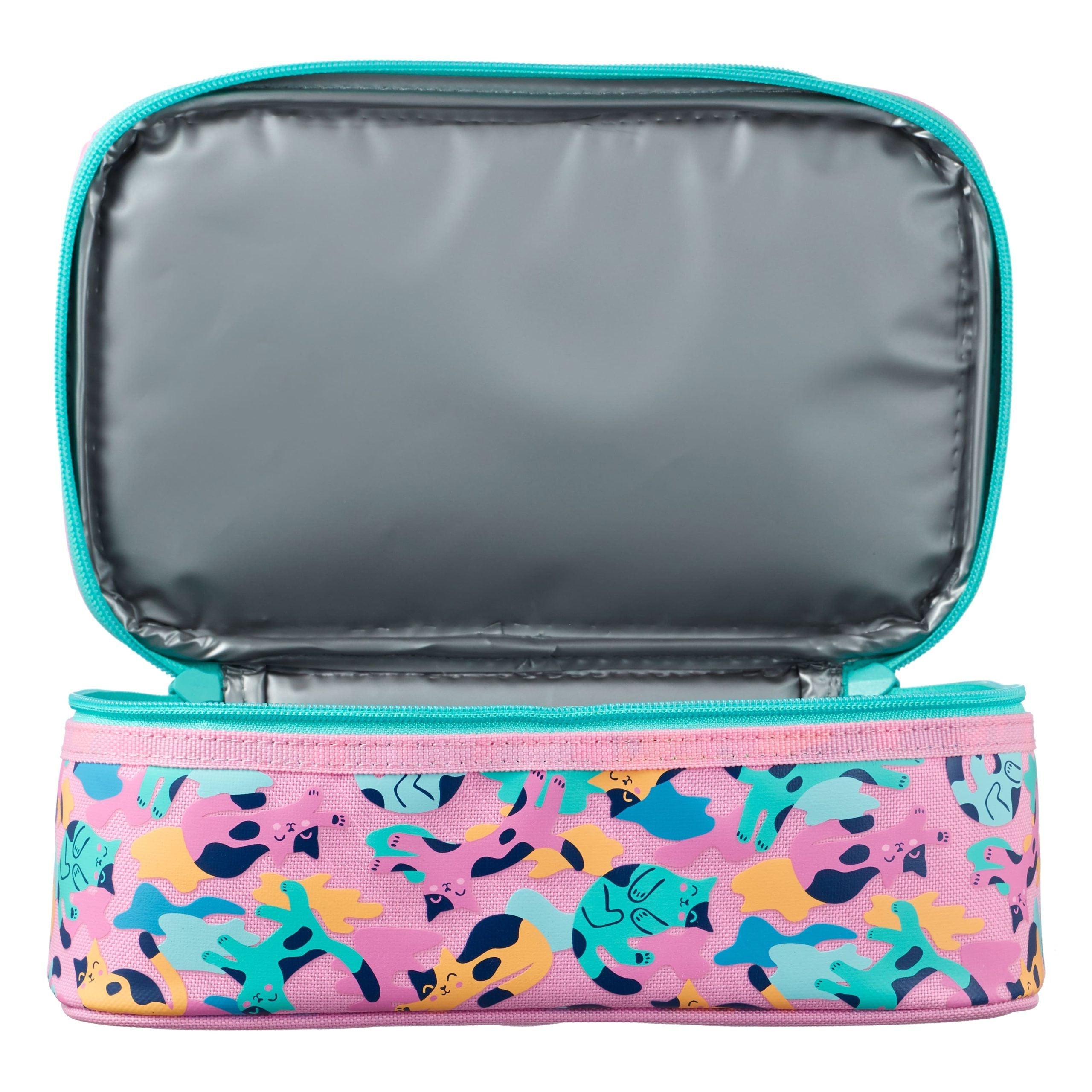Smiggle - Çift Katlı Mavi Kedişler Beslenme Çantası - Görsel 3