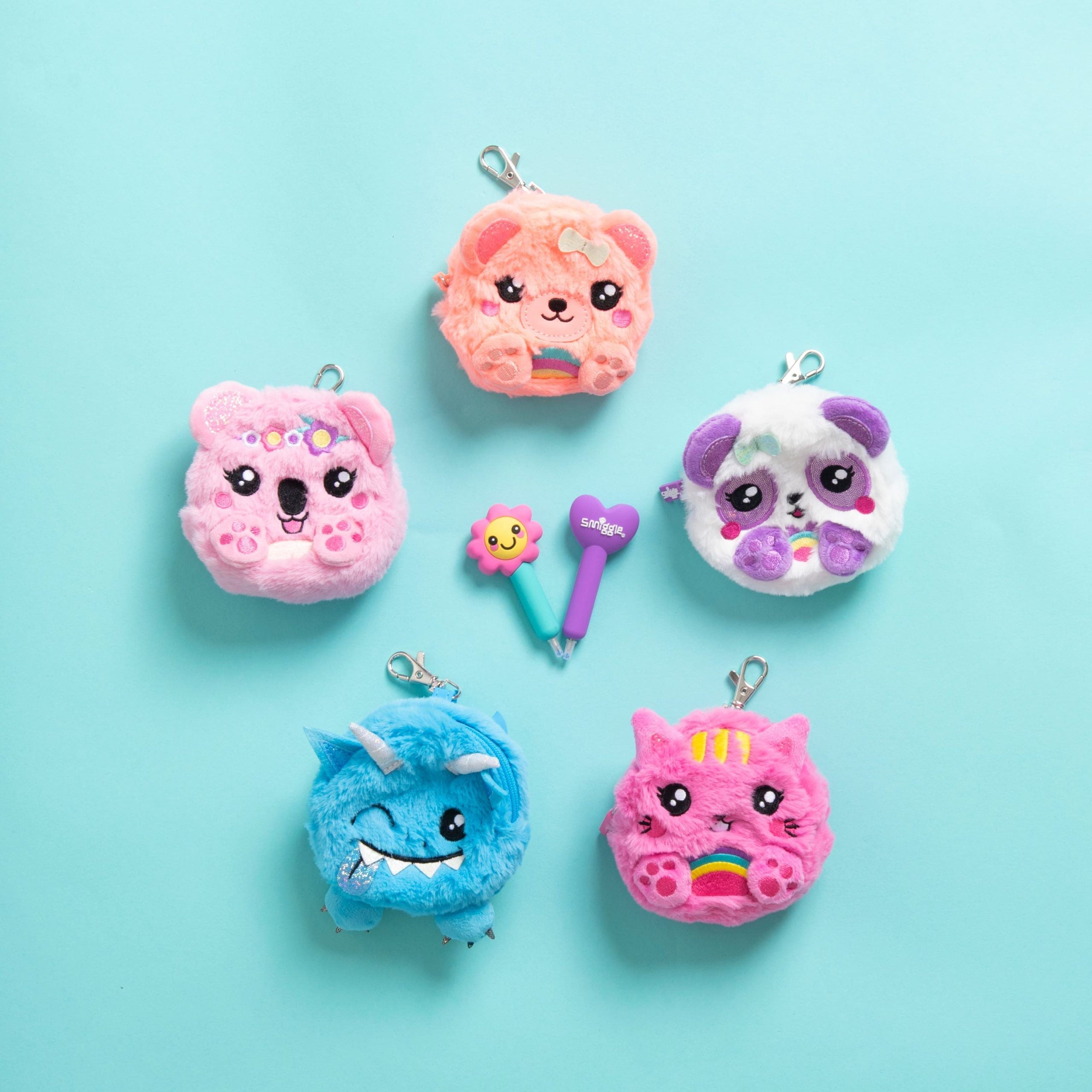 Smiggle - Fluffy Mini Çantası Not Defteri ve Kalemli - Görsel 6