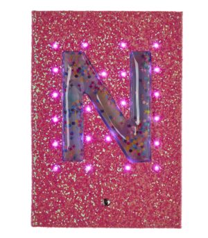 Smiggle - Işıklı Alfabe Harfli Pembe A5 Defter