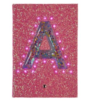 Smiggle - Işıklı Alfabe Harfli Pembe A5 Defter