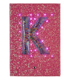 Smiggle - Işıklı Alfabe Harfli Pembe A5 Defter