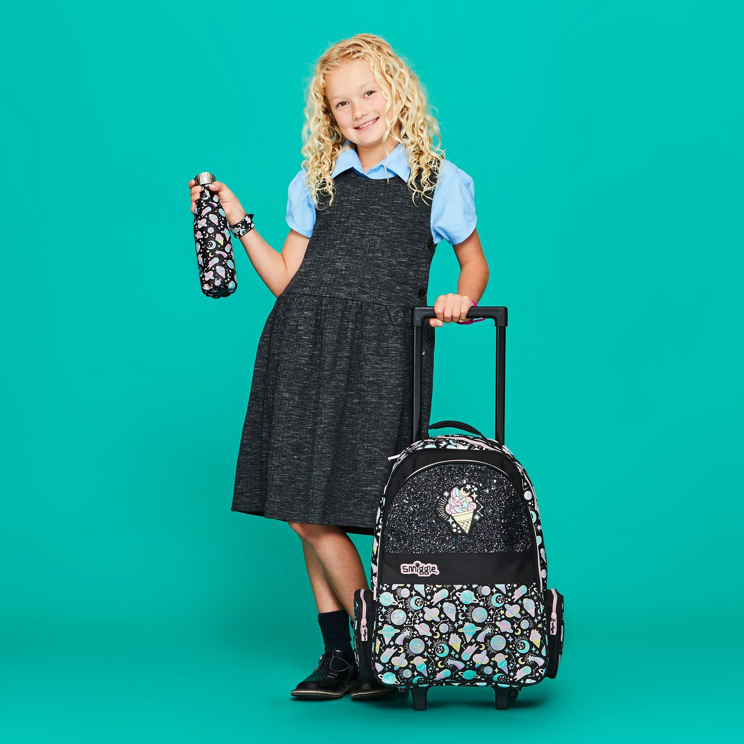Smiggle - Işıklı Tekerlekli Beyond Trolley Sırt Çantası - Görsel 10