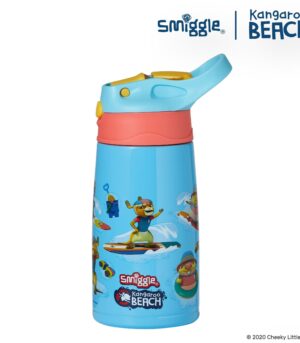 Smiggle - Kangaroo Beach Çelik Otomatik Pipetli Matara 400ML