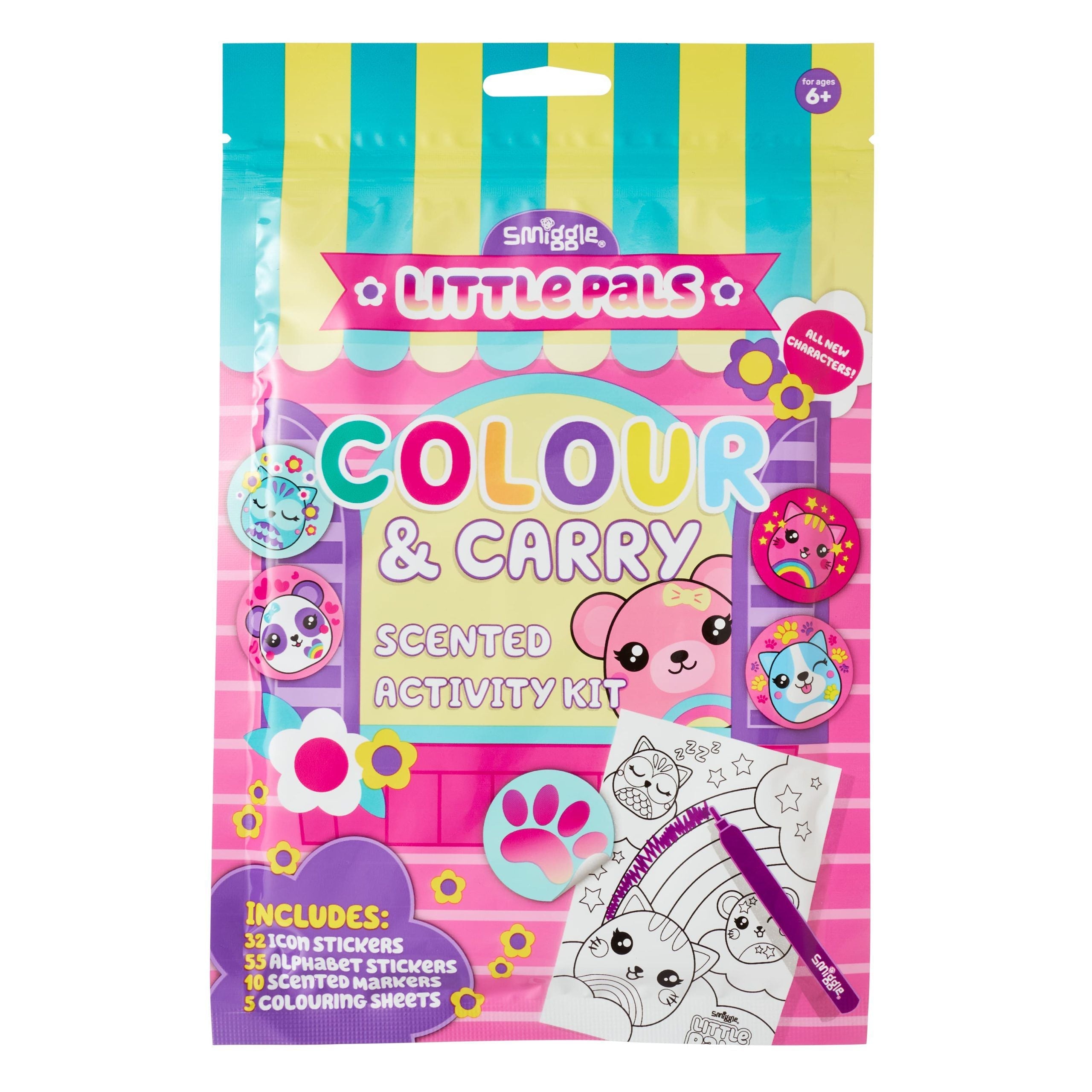 Smiggle - Little Pals Boyama Kitapları ve Boyama Kalemleri Seti - Görsel 2