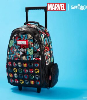 Smiggle - Marvel Çekçekli Işıklı Tekerlekli Çanta