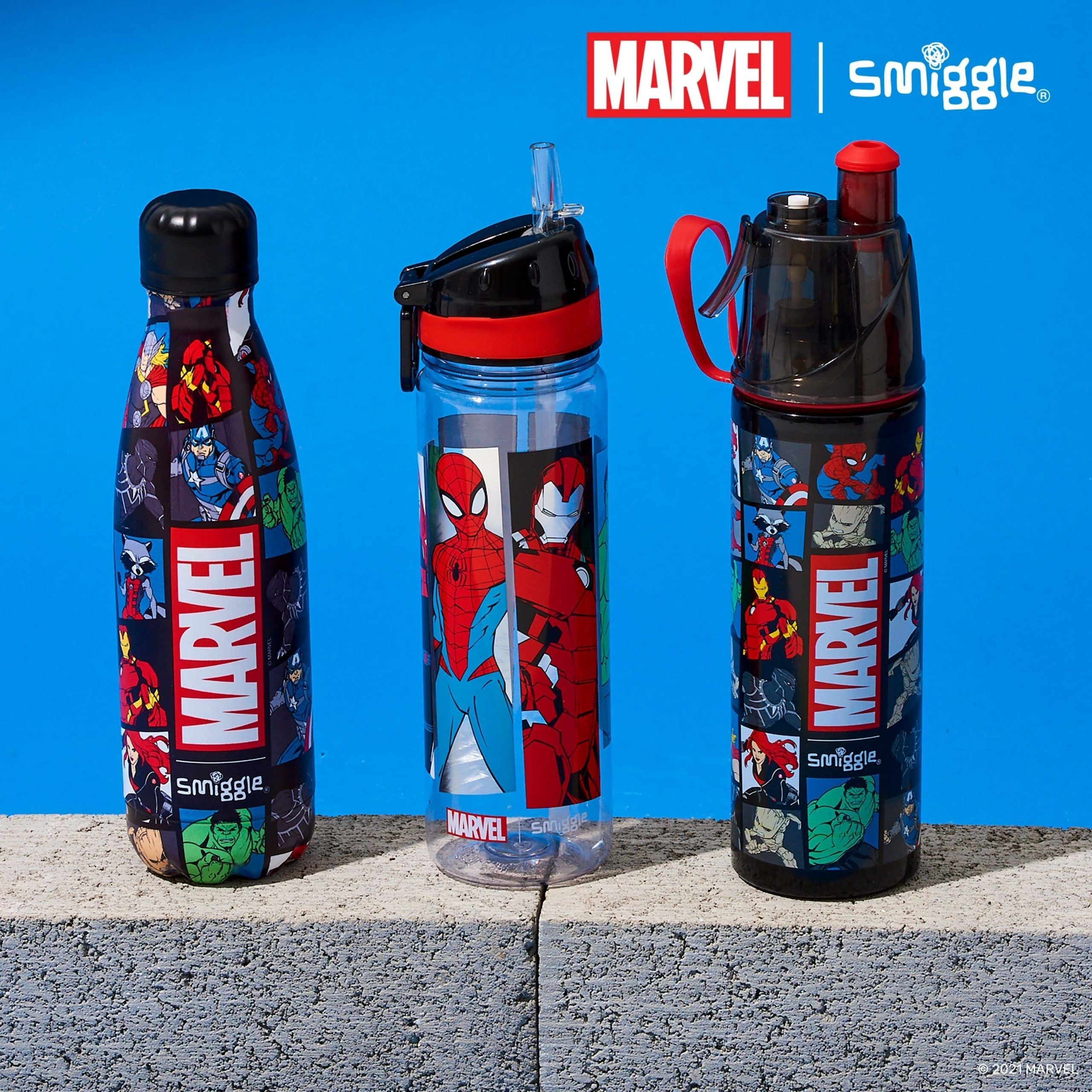 Smiggle - Marvel Paslanmaz Çelik İçecek Şişesi 500Ml - Görsel 10
