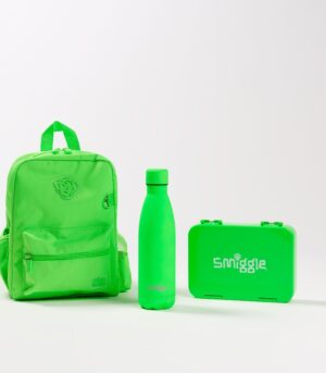 Smiggle - Neon Küçük Bentolu Okul Çanta Seti