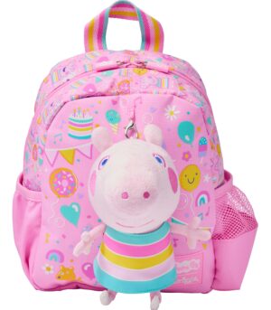 Smiggle - Peppa Pig Çıkarılabilir Oyuncaklı Kreş Okul Sırt Çantası