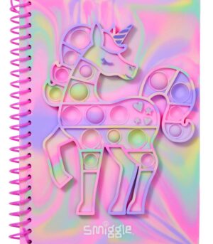 Smiggle - Popem Unicorn Popit A5 Çizgili Defter