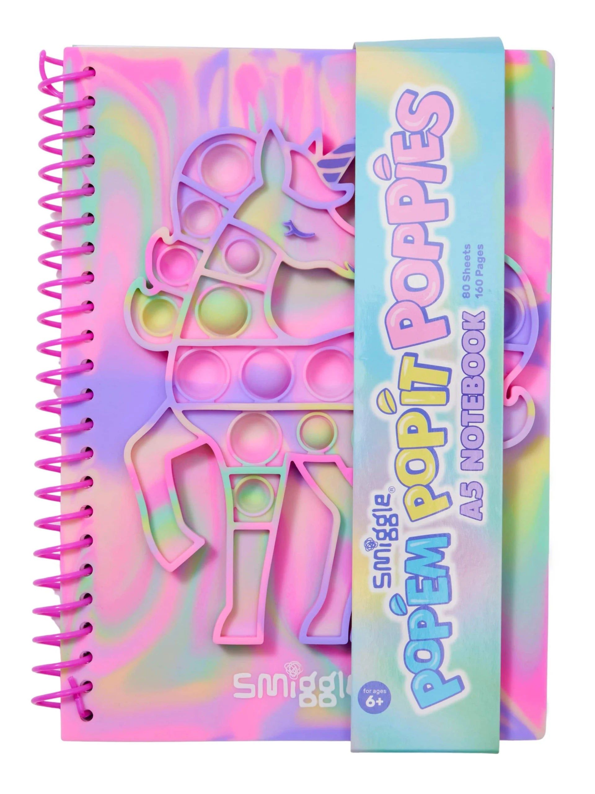 Smiggle - Popem Unicorn Popit A5 Çizgili Defter - Görsel 3