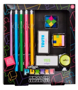 Smiggle - Puzzle Eğlenceli Kalem Ve Silgi Paketi